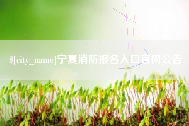 福州宁夏消防报名入口官网公告