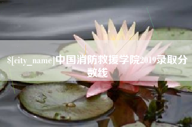 福州中国消防救援学院2019录取分数线