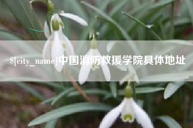 福州中国消防救援学院具体地址