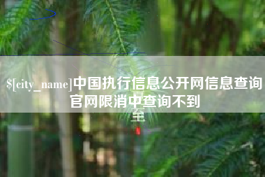 福州中国执行信息公开网信息查询官网限消中查询不到