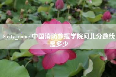 福州中国消防救援学院河北分数线是多少