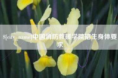 福州中国消防救援学院招生身体要求