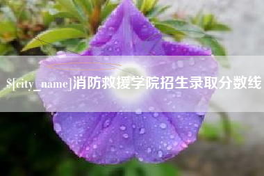 福州消防救援学院招生录取分数线