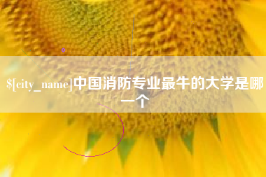 福州中国消防专业最牛的大学是哪一个