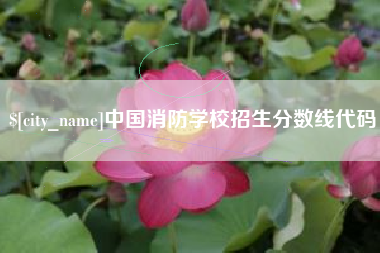 福州中国消防学校招生分数线代码