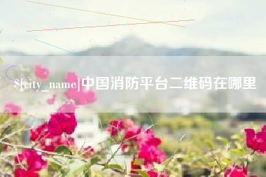 福州中国消防平台二维码在哪里