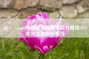 福州中国消防救援学院分数线2023年河北录取分数线