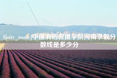 福州中国消防救援学院河南录取分数线是多少分