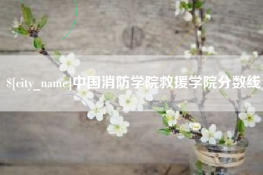 福州中国消防学院救援学院分数线
