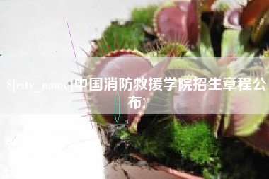 福州中国消防救援学院招生章程公布!